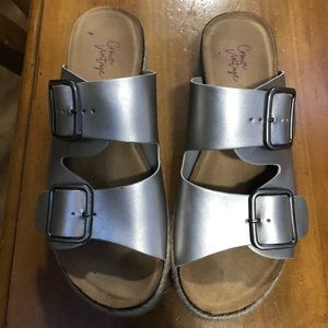 Silver sandals